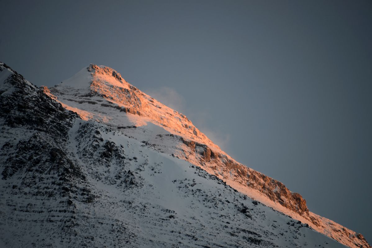 10 The Orange Light On Mount Everest North Face Starts To Disappear At The End Of Sunset From Mount Everest North Face Advanced Base Camp 6400m In Tibet